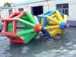Colorful 3 * 2.8m Blow Up Water Wheel PVC Tarpaulin Toy For Adult / Kids Summer