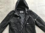 Male Military Cotton Woven Fabric Jacket Black Color With Hood TW58969