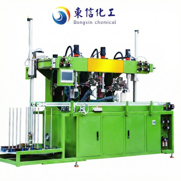 Automatic grinding machine in operation