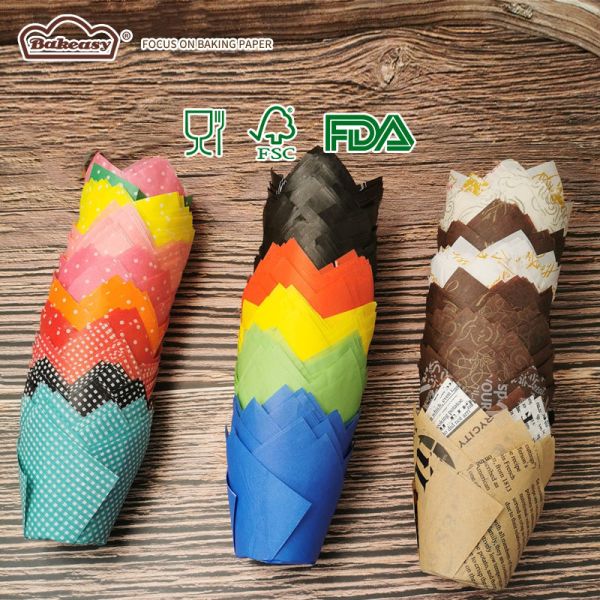 High Temperature Resistant Baking Paper Cups Non-Stick Disposable Cupcake Liners