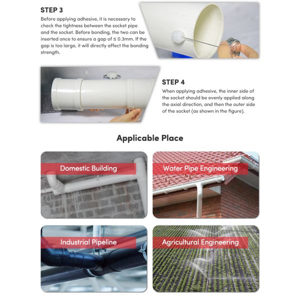 Construction Use Pvc Pipe Solvent Cement Pvc Adhesive Glue For Bonding Plastic Pipe