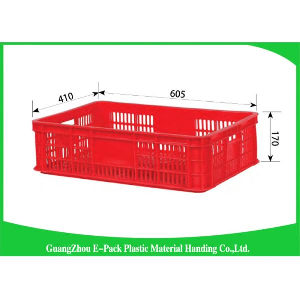Buy cheap Economic Plastic Stacking Crates , Recyclable Industrial Plastic Crates Space Saving product