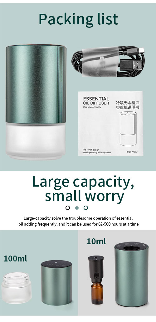 Colorful Light Atmosphere Scent Air Machine Rechargeable Battery Aromatherapy Smart Essential Oil Waterless Diffuser