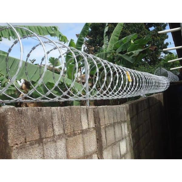 Strong Defensive Galvanized Razor barbed wire Roll for Secure Boundaries