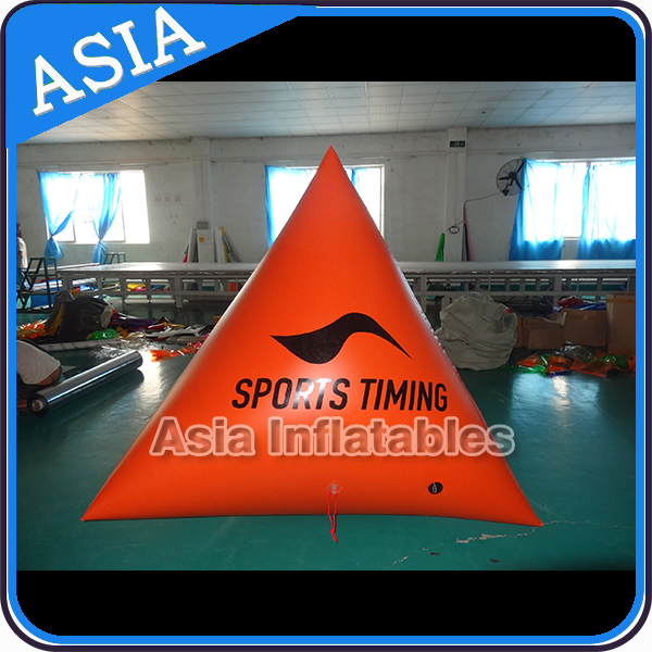 Lightweight Triangle Cube Shape of Inflatable Buoy For Marathon