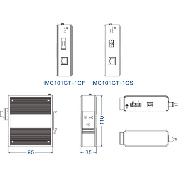 2 Ethernet Port Unmanaged Ethernet Media Converter 4 Gbps For Smart Grid