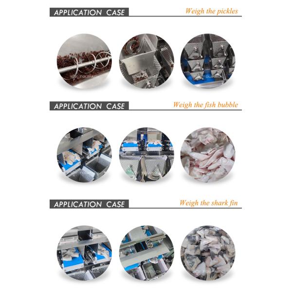 50g Maw Fish Bubble Fresh Food Multihead Weigher 8 Heads Screw Feeding Weigher