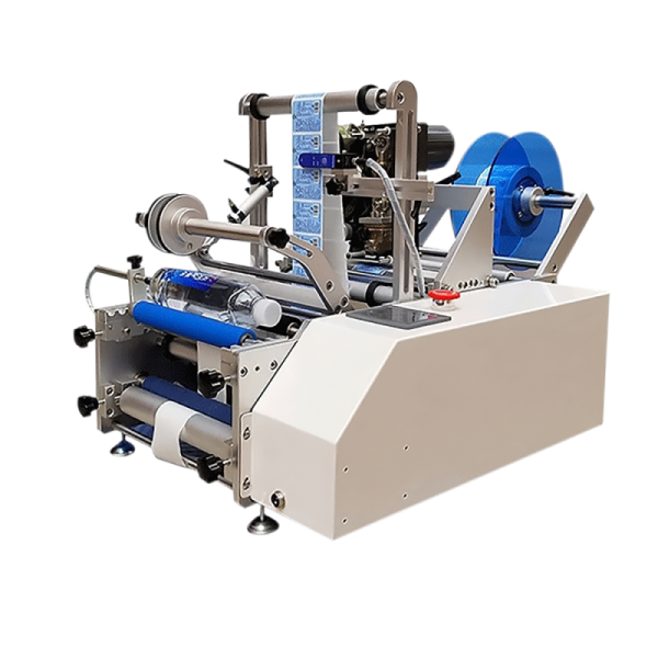 Manual Desktop Label Applicator Machine Electric Semi Automatic Labeling Machine For Round Bottles