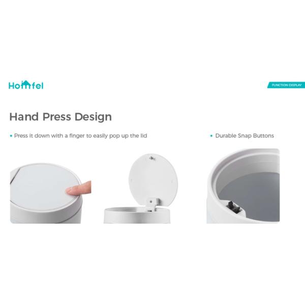 Support Room Space Selection 1.5L OEM Stainless Steel Desktop Mini Trash Bin with Press Open