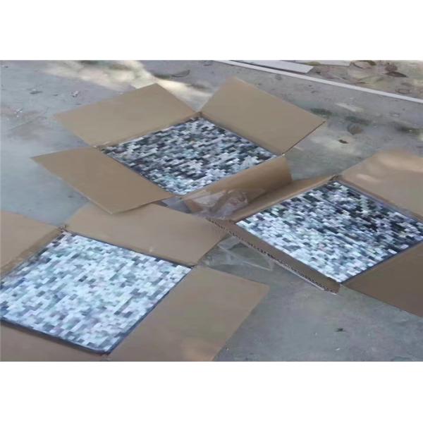 Black Semi Precious Stone Slabs Shell Stone Composited Slab For Construction Material
