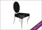 Black Velvet French Dining Chair With Chrome Stainless Steel Material (YS-3)