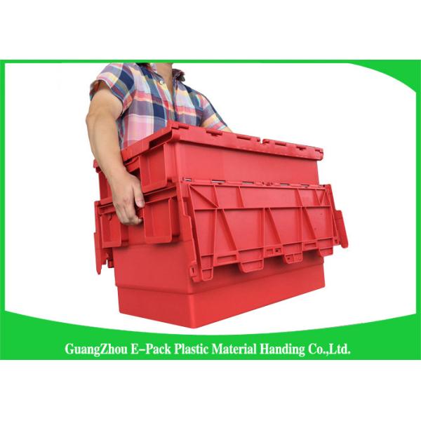 60 Litre Plastic Attached Lid Containers / Lidded Plastic Storage Box