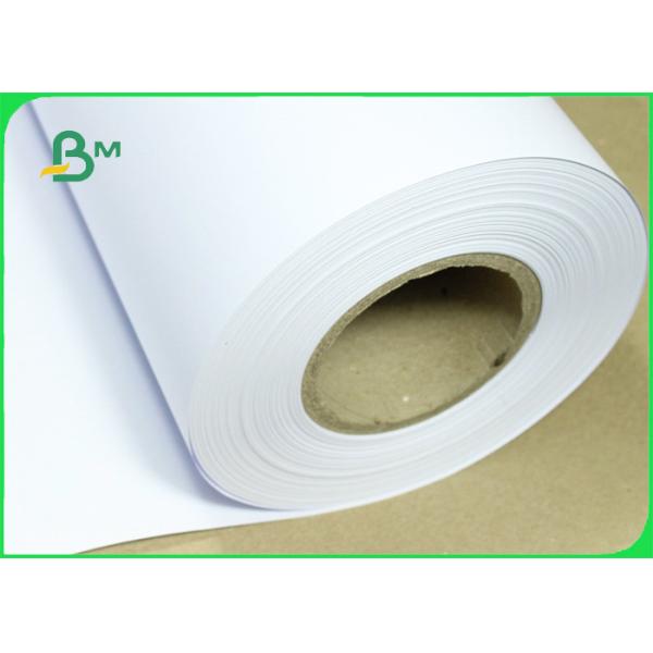 CAD Drawing Plotter Paper Roll 36 24 Inch Plotter Paper Roll , 80gsm Wide Format Plotter Paper Moisture Proof