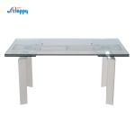 900mm Width Rectangular Extendable Glass Top Table Easy To Maintain