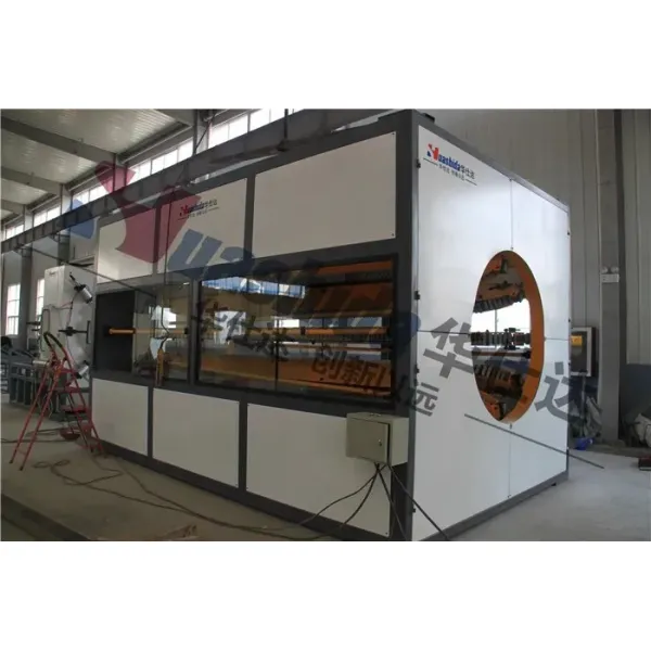 High Output HDPE Jacket Pipe Making Line with Vacuum Calibration and Single-Screw Extruder