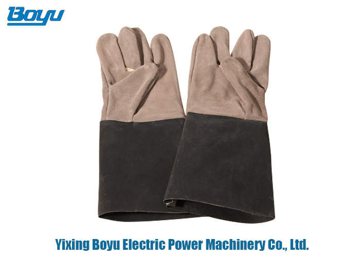 Buy cheap Cowhide Transmission Line Stringing Tools Spark Resistant Welding Gloves 36cm product