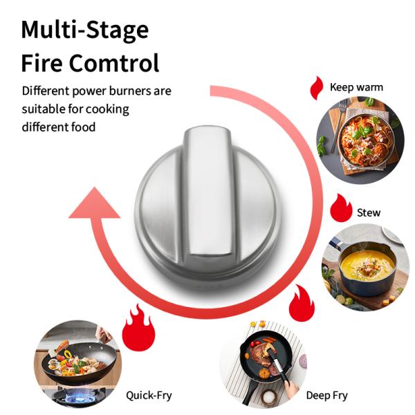 Electric Built In Gas Hob 5 Burner Stainless Steel Gas Hob