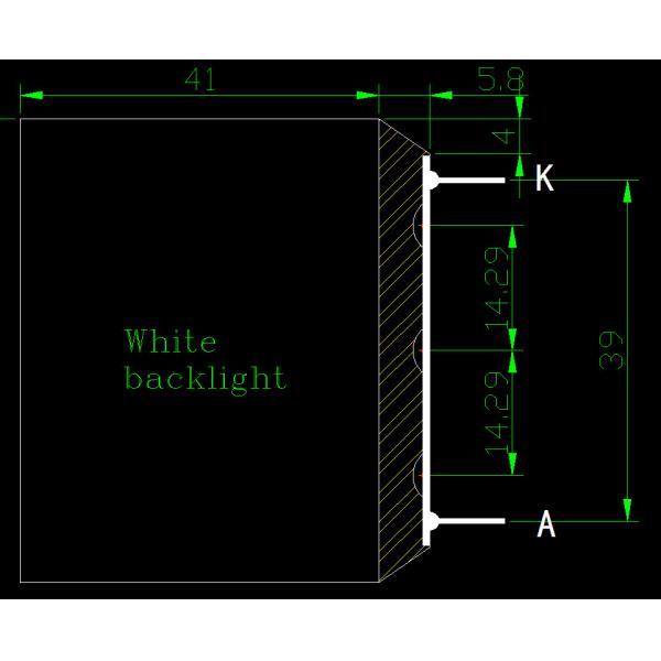 Customized PIN Connector Vehicle Controller TN 7 Segment Lcd Display