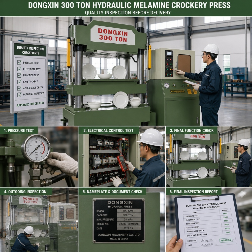 300 Tons Pressing Force High Efficiency Melamine Press Machine With PLC Control For Crockery Manufacturing