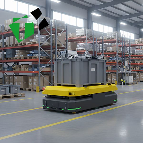 Telescopic Lift Docking Automated Guided Vehicle System Electronic Steering for Smooth Operations