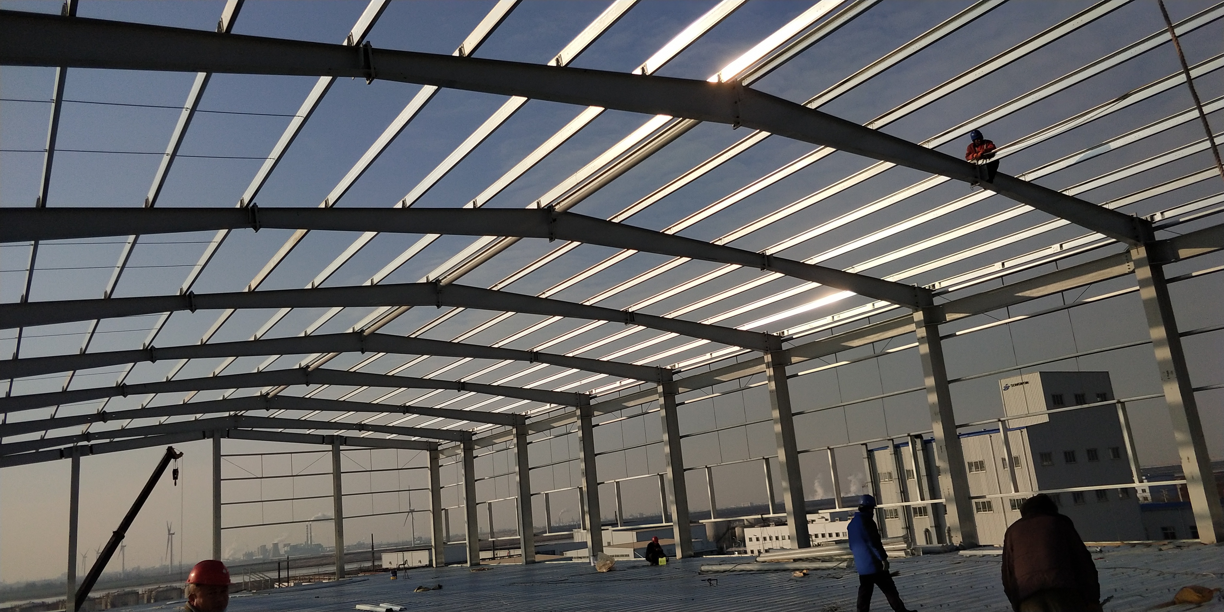 Customizable Size Steel Structure Workshop with Anti-Corrosion Coating and Sandwich Panel Roofing