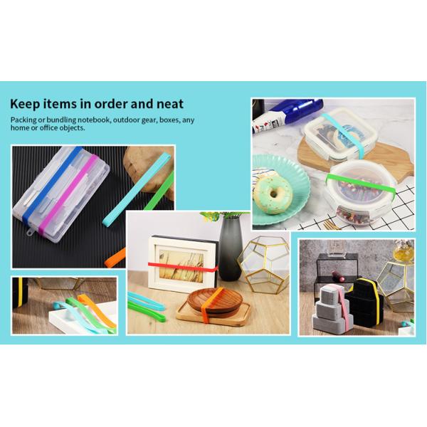 Multi-functional Silicone Strap Lunch Box with Highly Elastic Band and Cutting Service