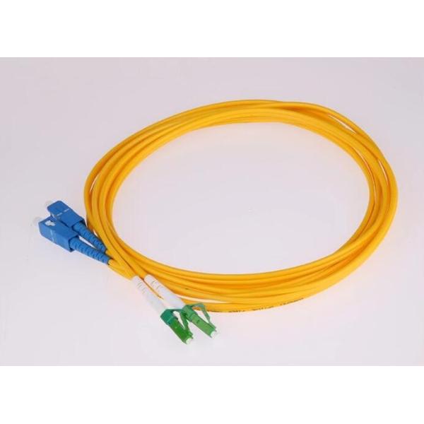 Pink Mode Conditioning Fiber Optic Patch Cables , PC Fiber Optic Patch Cables Single Mode