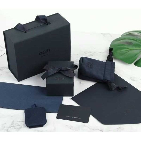 Custom Logo Printed Biodegradable Matte Lamination Jewelry Box for Earring Necklace Storage