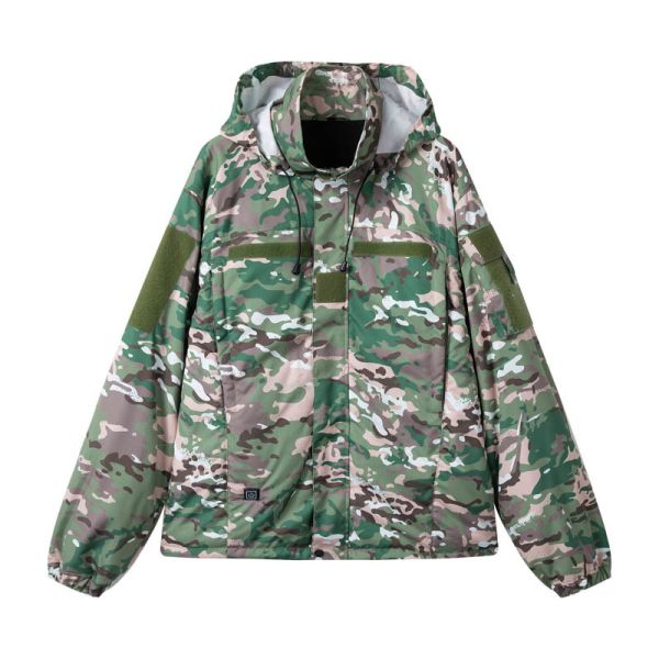 Men's Tactical Softshell Jacket with USB Electric Heating, Windproof and Water-Resistant Fleece Lined Camouflage Hunting Jacket