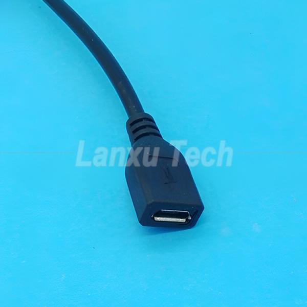 USB Micro B Male to Female Extension on off Push Button 501 Switch Cable