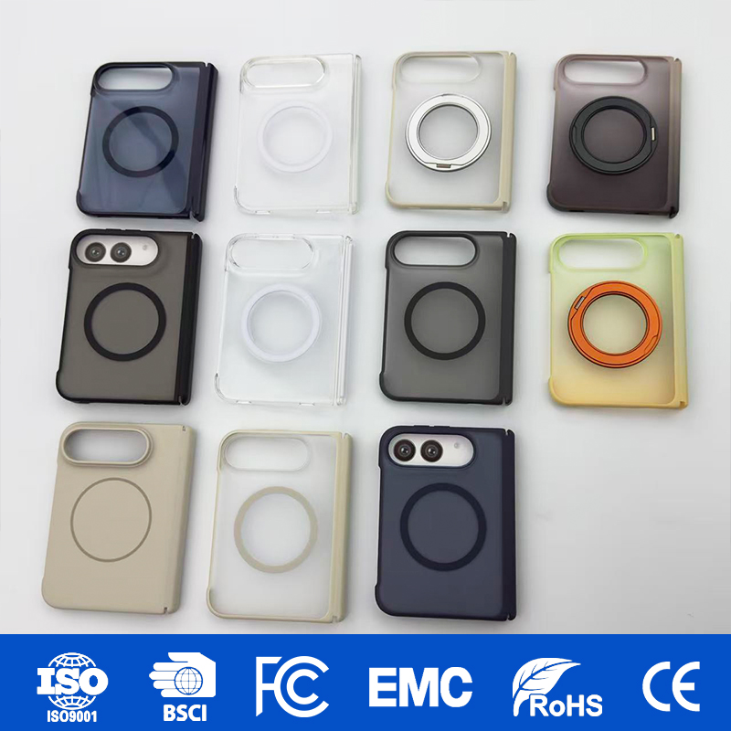 Luxury Magnetic Phone Case with Two-Shot Molded PC Frame, Soft-Touch Matte Surface & Shockproof, OEM Custom for iPhone 18 Fold