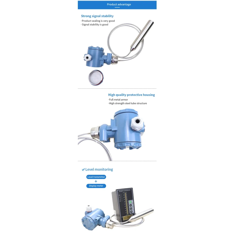Stainless Steel Liquid/Fuel/Water Capacitive Level Transmitter/Capacitance Level Sensor