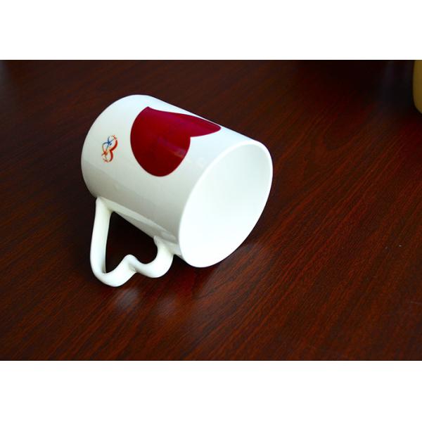 Heart Shape Souvenir Custom Unique Coffee Mugs With 300ml Capacity