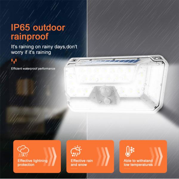 44COB 50LED Wireless Solar Motion Sensor Light / 1000lm Sensor Solar Led Wall Light