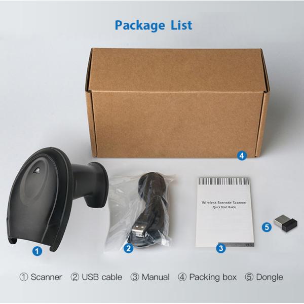 3mil USB Wired Barcode Scanner Ergonomic 1D 2D QR DS5900B-2D FCC