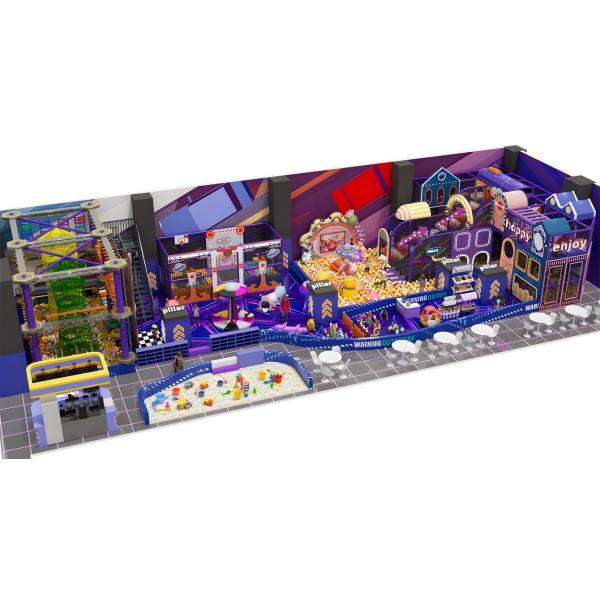 Ball Pool Space Themed Indoor Playground Funny With Slide And Interactive Projection
