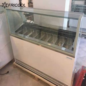 12 Flavours Pans Gelato Ice Cream Display Freezer Unit 450L