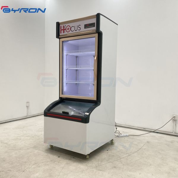 Vertical Triple Door Display Freezer Convenience Store Coolers Adjustable
