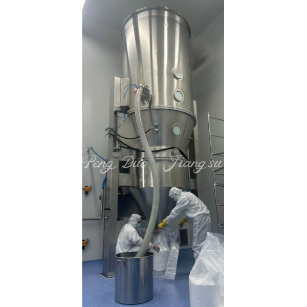 Industrial Fluid Bed Dryer Granulating Unit with Anti-static Filter Material, Sealed Negative-Pressure Operation, and Tilting Discharge