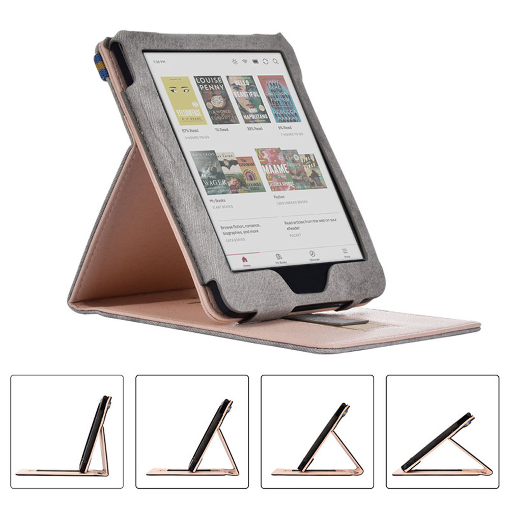 Foldable Leather Case for Kobo Clara Colour Bw 2E Nia Hd 6 Inch E Reader Ebook Ereader Kids Tablet Cover Pbk162 Laudtec