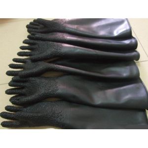 plane sandblasting / sand blasting gloves with particles