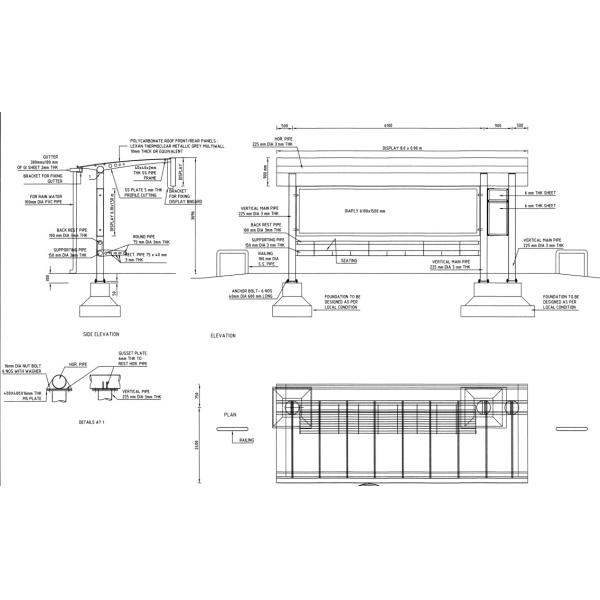 Sided Lit bus shelter