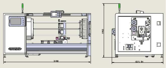 ZRT-1300-G6 Six-axis Automatic Cutting Machine equipment layout diagram