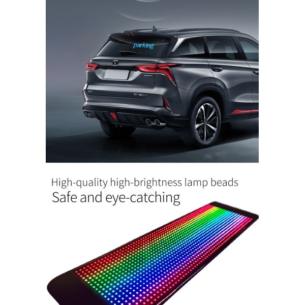 Customize Patterns Car Led Display Flexible Car Window Led Screen Mobile App Control