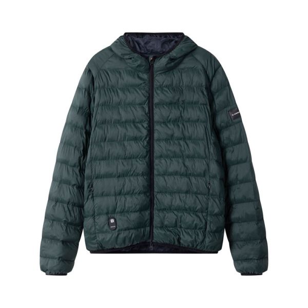 Men's USB Heated Lightweight Down Jacket with Wind-Resistant Shell and Synthetic Padding
