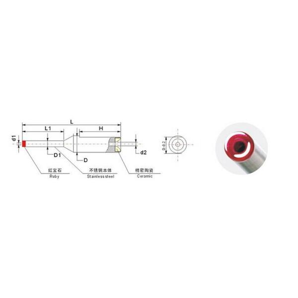 Wire Guide High Wear Resistance Ruby Nozzle Winding Machine Ruby Tipped Diamond Nozzle