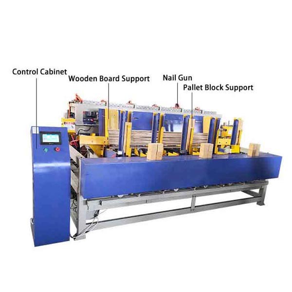 ThoYu Block Wood Pallet Legs Nailing Machine For Euro Pallet