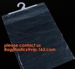 hanger hook plastic underwear packaging poly bags with hanger,Frosted PVC