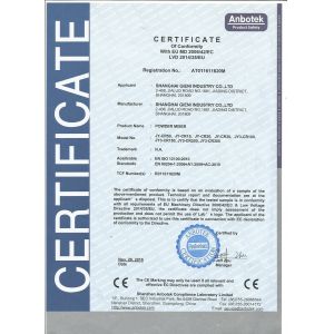 Shanghai Gieni Industry Co.,Ltd Certifications