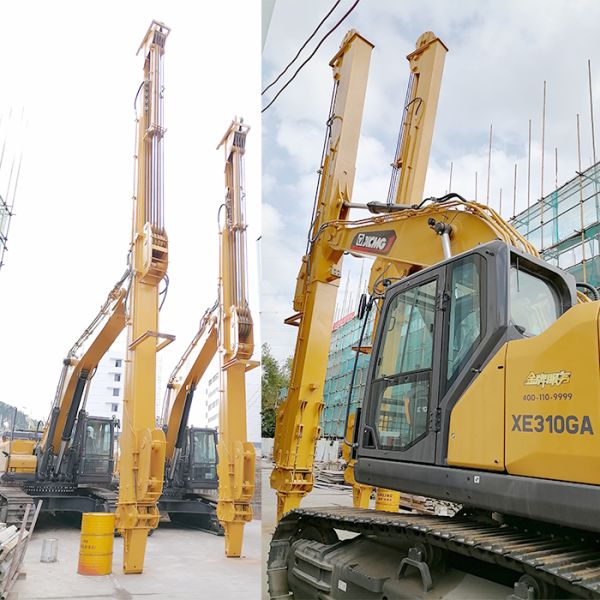 Durable Telescopic Arm for Excavator with Clamshell Bucket